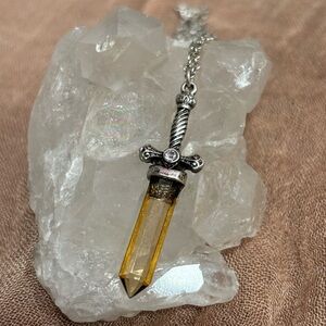 Quartz Sword Necklace